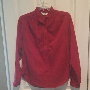 Vintage Levis Red Button-Up Blouse